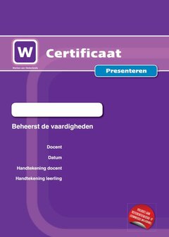 1P Presenteren - certificaat