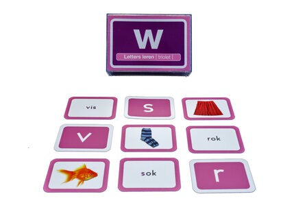 Speelkaarten: Letters leren - triolet