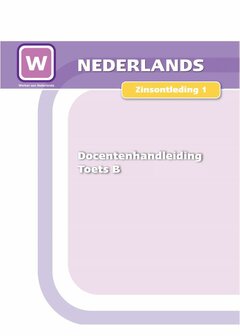 1F Zinsontleding 1 - toets versie B - Docentenhandleiding