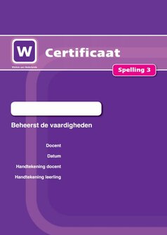 1P Spelling 3 - Certificaat