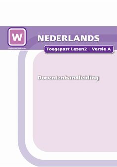 1F Toegepast lezen 2 - Toets versie A - Docentenhandleiding 