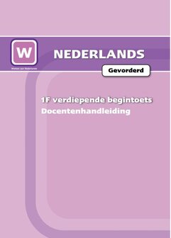 Begintoets 1F GEVORDERD - Docentenhandleiding