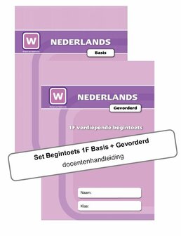 SET Begintoets 1F BASIS + GEVORDERD - 2 docentenhandleidingen (nieuw)