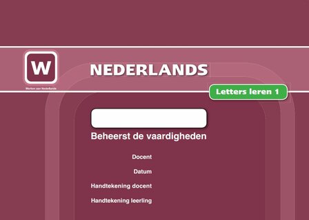 1A Letters leren 1 &ndash; Certificaat