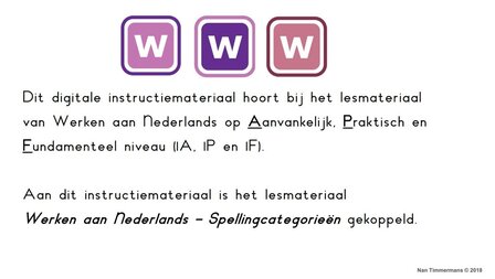 1P / 1F Buffelwerk spellingcategorie&euml;n - Docentenhandleiding (Wire-O)  
