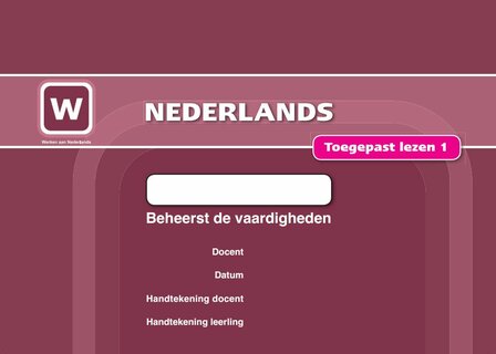 1A Toegepast lezen &ndash; Certificaat